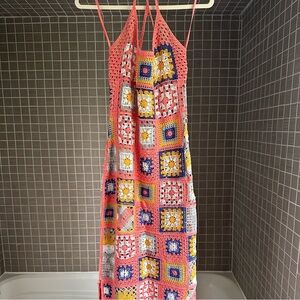 Crochet Halter Midi Dress